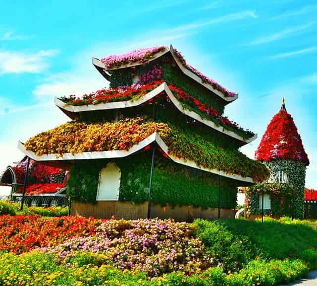 Don't sit around flower-beddings and aisles of floral themes of Dubai Miracle Garden