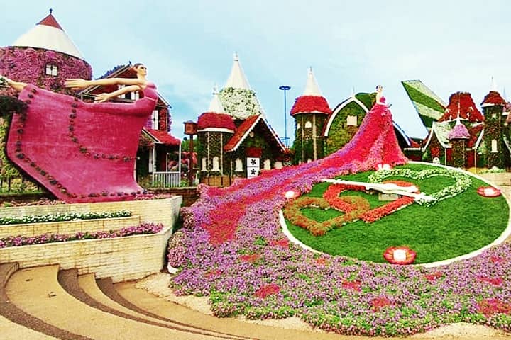 Floral diva has a height of almost 12 feet tall at the Dubai Miracle Garden