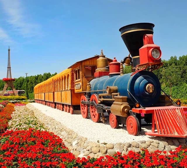 Structure of Floral Train at the Dubai Miracle Garden