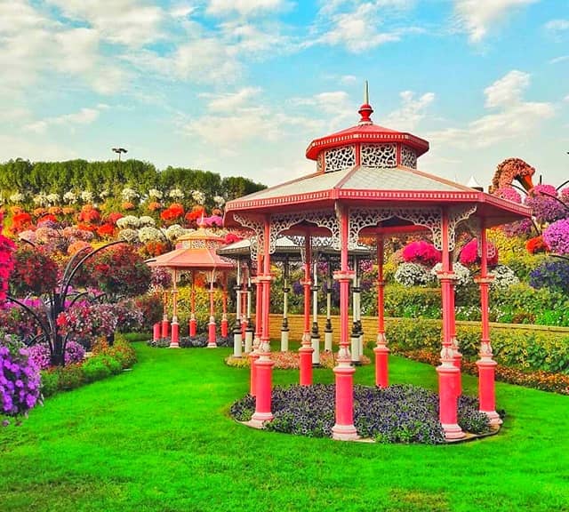 Structure of Gazebos at the Dubai Miracle Garden.