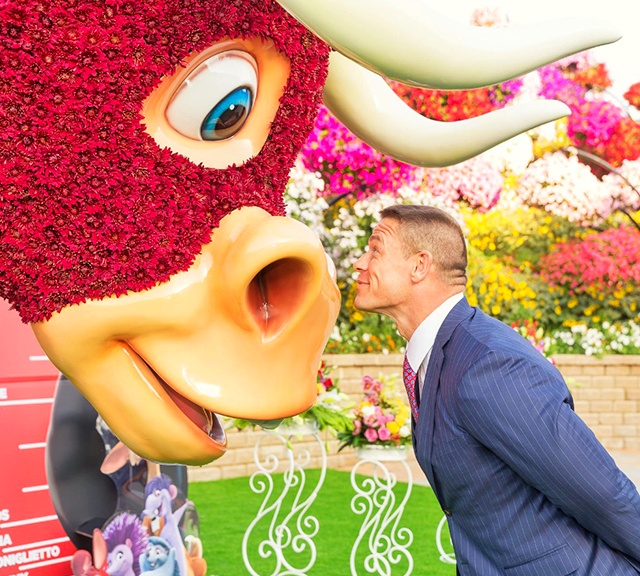 John Cena visited the garden to promote its animated movie Ferdinand.