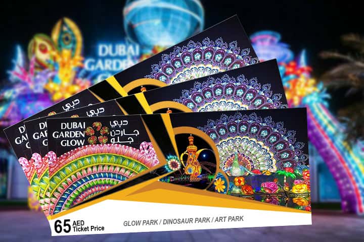 Purchase tickets from the official ticket counters of the Dubai Garden Glow