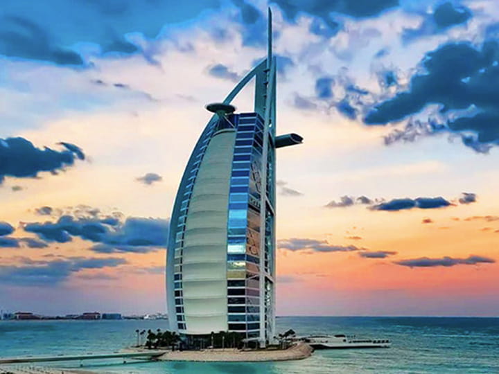 Dubai's Burj al Arab is the only 7-star hotel in the world.