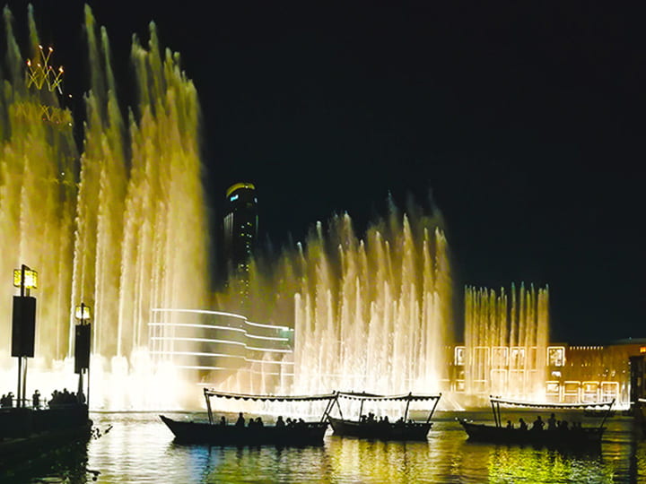 The Dubai Fountain is the largest musical fountain in the world.