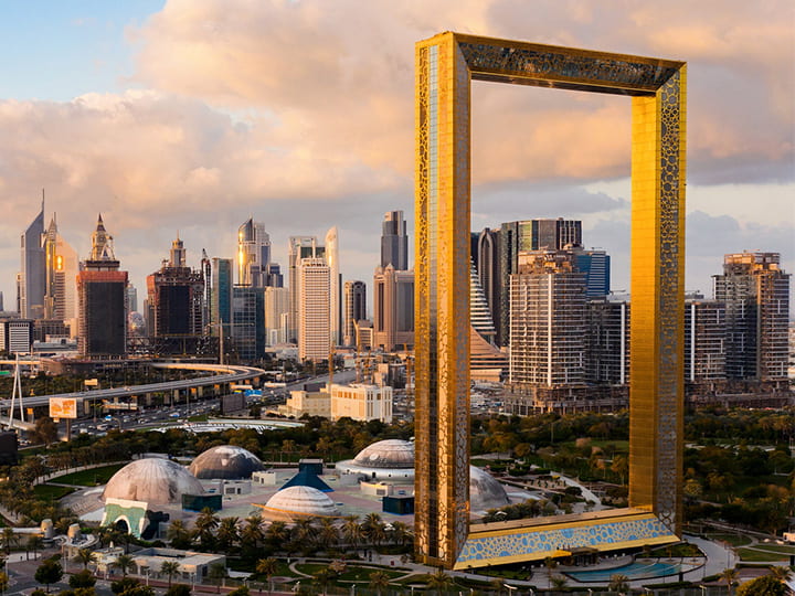 The Dubai Frame is the largest frame-shaped building in the world.