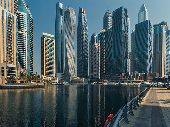 The Dubai Marina is the largest man-made marina in the world.