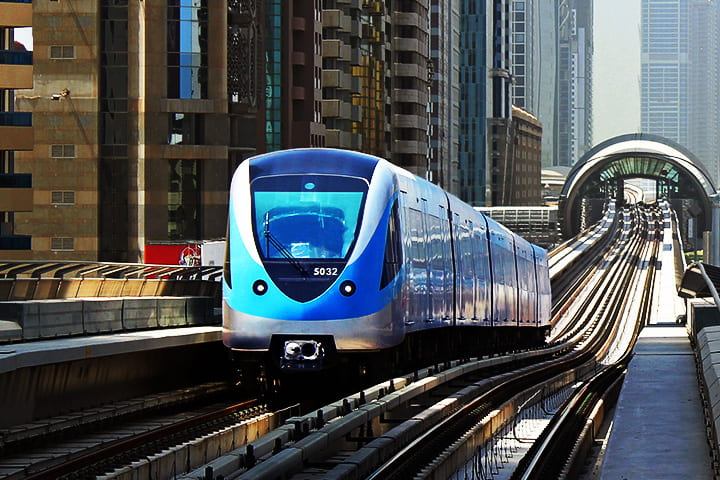 Dubai Metro is one of the longest driverless metros in the world.