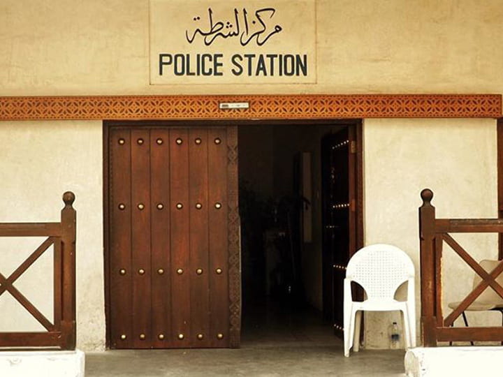 Dubai police station. In Dubai there are no traffic police.