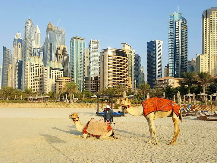 The JBR (Jumeirah Beach Residence) Beach is the largest beach in Dubai.