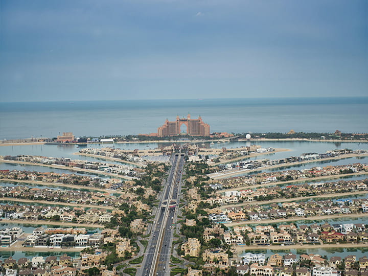 Dubai's Palm Jumeirah is the world's largest artificially-made island.