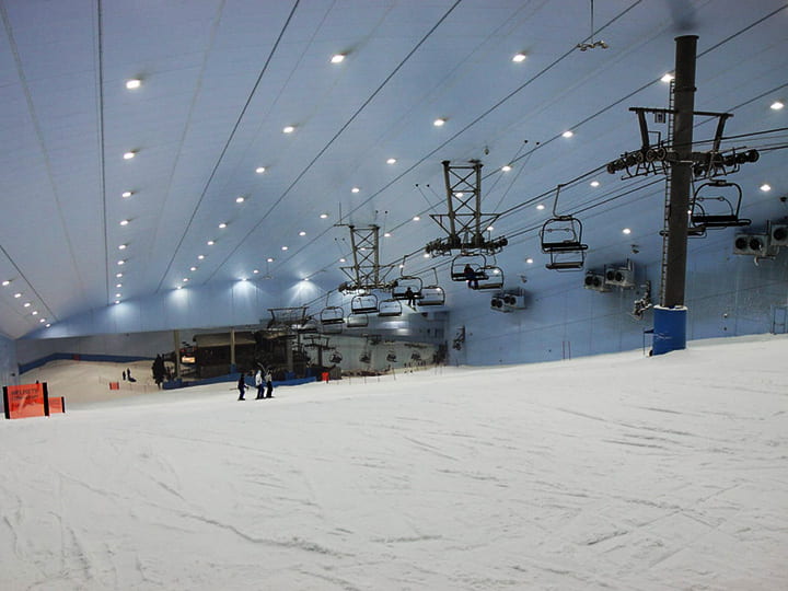 Ski Dubai is the third largest indoor ski resort in the world.